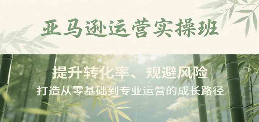 亚马逊运营实操班，提升转化率、规避风险，打造从零基础到专业运营的成长路径-爱学习