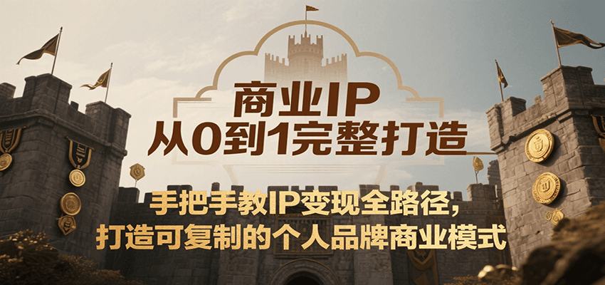 商业IP从0到1完整打造，手把手教IP变现全路径，打造可复制的个人品牌商业模式-爱学习