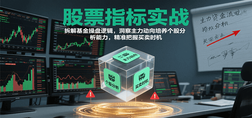股票指标实战，拆解基金操盘逻辑，洞察主力动向培养个股分析能力，精准把握买卖时机-爱学习