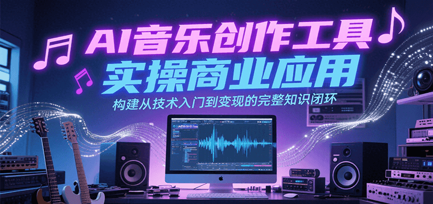 AI音乐创作工具实操商业应用，构建从技术入门到变现的完整知识闭环-爱学习