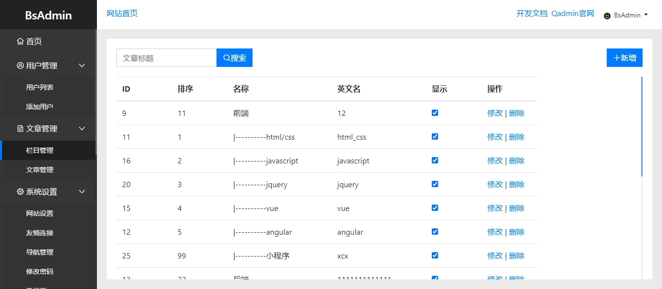 bsadmin(基于Bootstrap4构建的后台模板)-爱学习