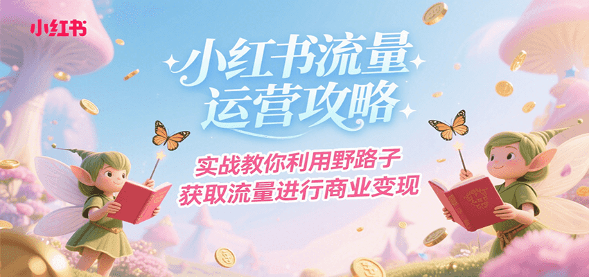 小红书流量运营攻略，实战教你利用野路子获取流量进行商业变现-爱学习